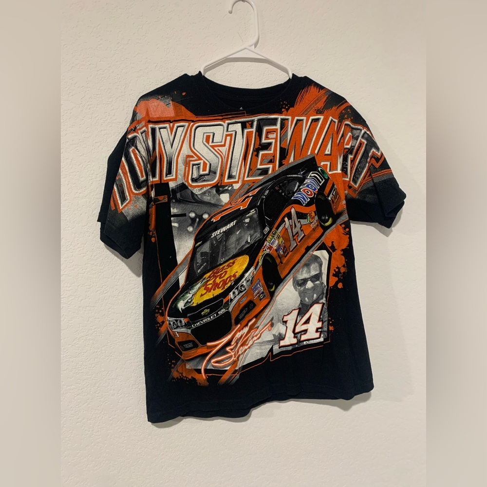 Mens Two Tone NASCAR Tony Stewart Vintage Shirt